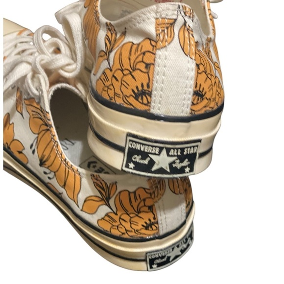 VTG RARE 70 Chuck Taylor Converse Allstar Low Floral Canvas Sneakers Size 10.5 - Picture 9 of 12